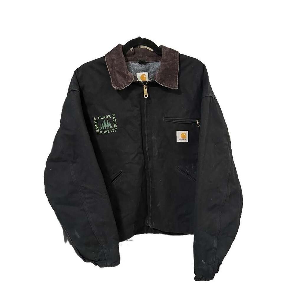 Vintage Carhartt Blanket Lined Detroit Jacket Lewis & Clark National Forest Embr